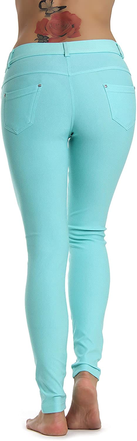 Color_Turquoise Jeggings