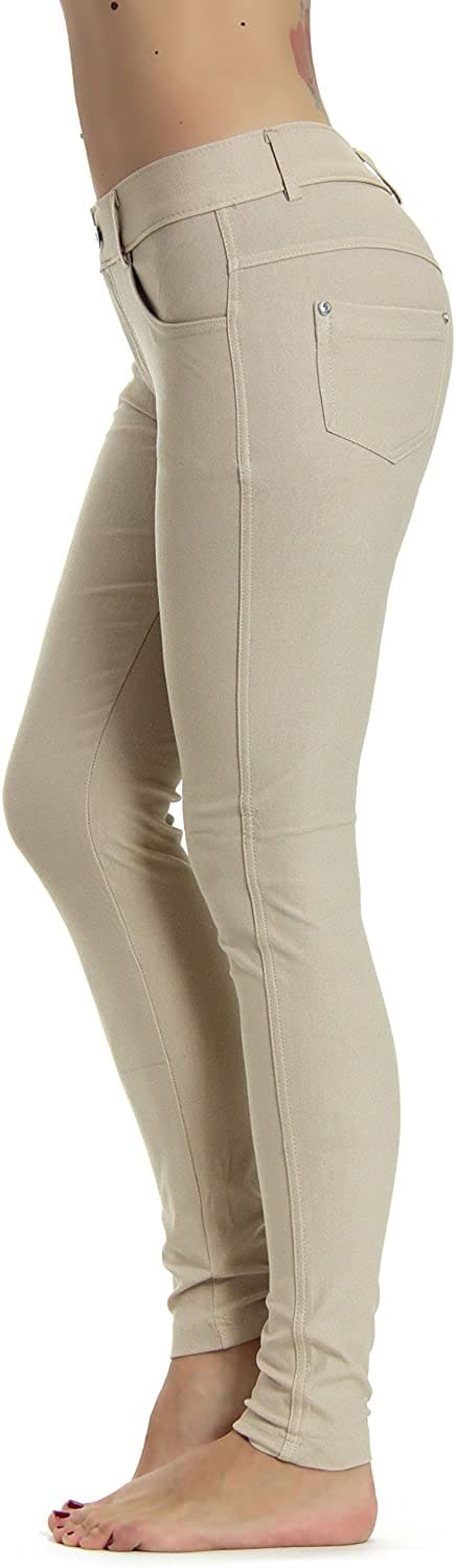 Color_Beige Jeggings