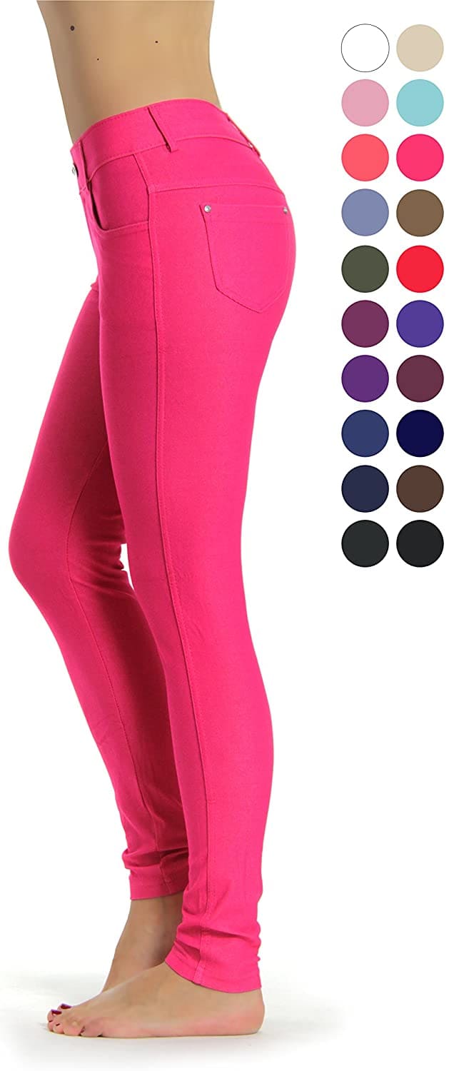 Color_Fuchsia Jeggings