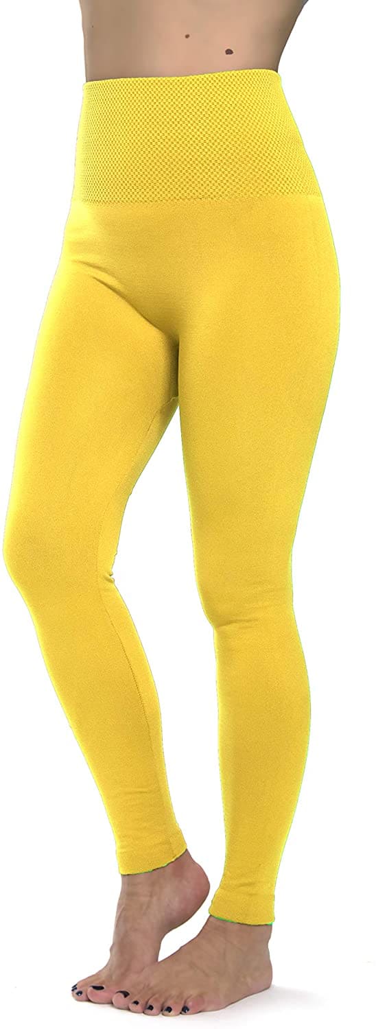 Color_Mustard Honey Comb Leggings