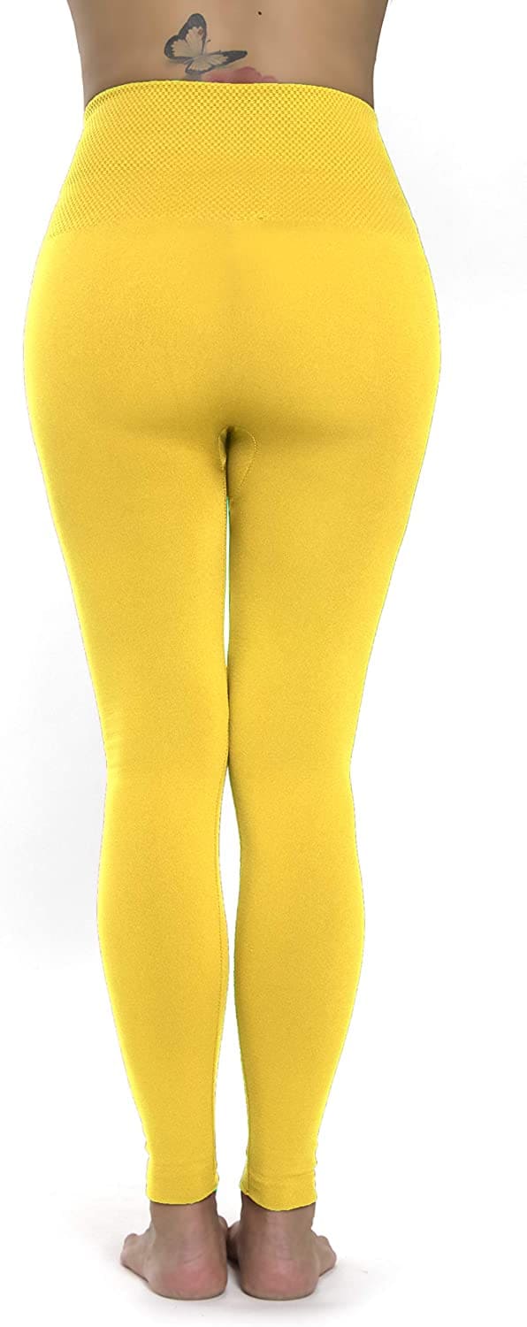 Color_Mustard Honey Comb Leggings