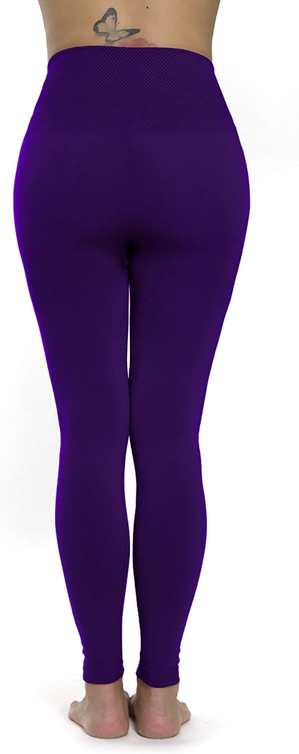 Color_Purple Honey Comb Leggings