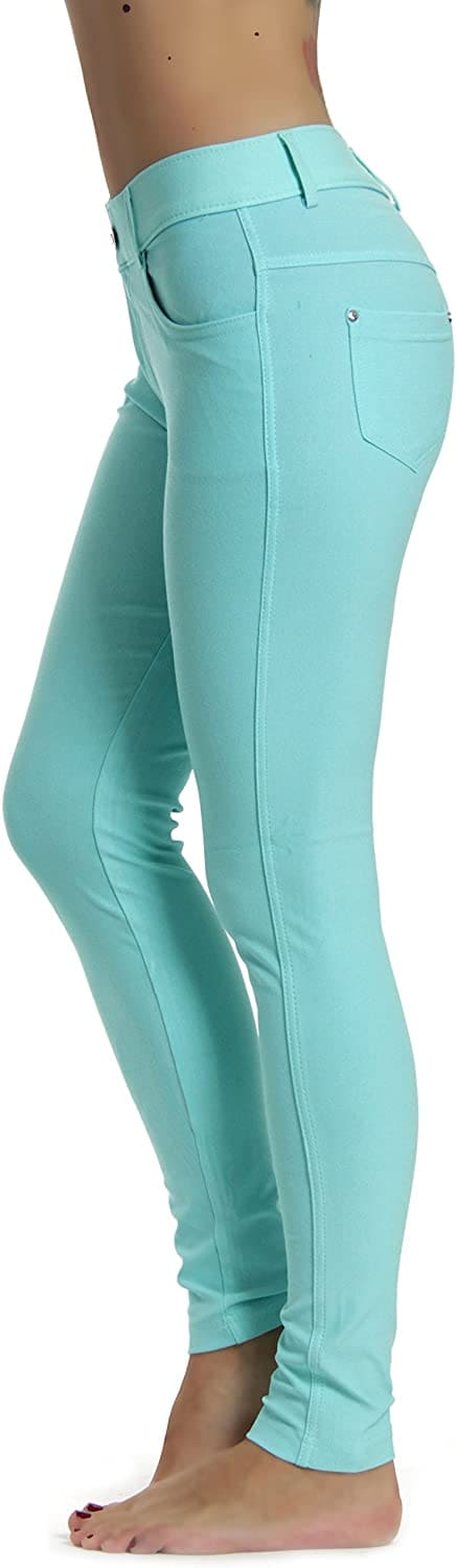 Color_Turquoise Jeggings