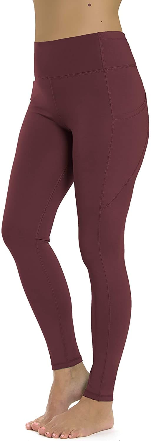 Color_Wine Red Gym Leggings