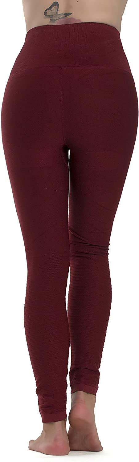 Elimy Women's Yoga for Women with High Waisted Tummy Control Full-Length  Legging Pants Workout Leggings (Red Wine, S) : : Clothing &  Accessories